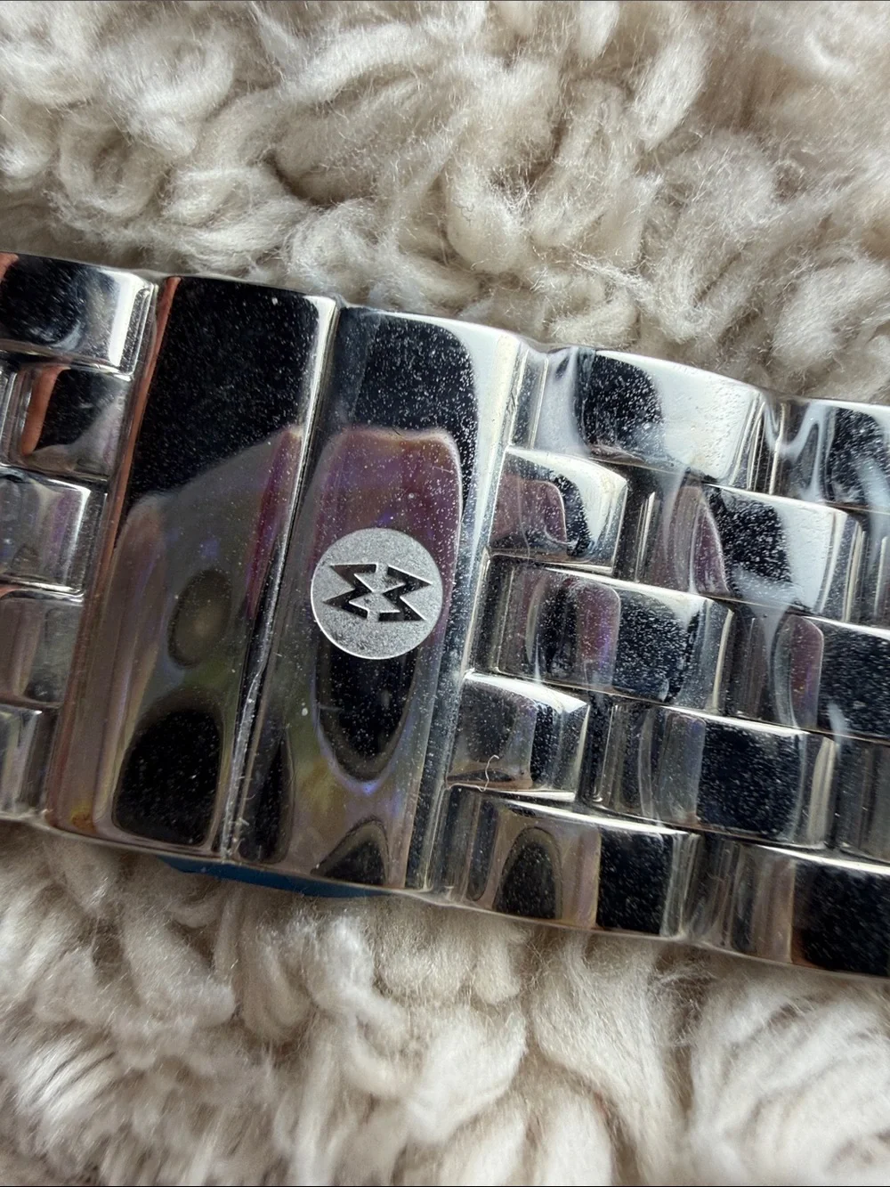 Michele Men's Silver Stainless Steel Watch Bracelet Band 01C20146